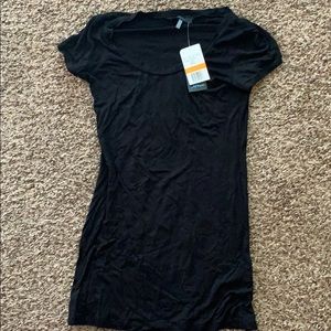 Black scoop neck top